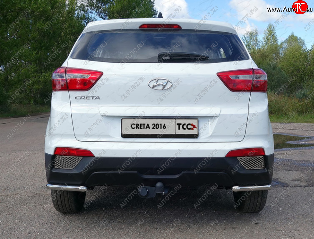 11 999 р. Защита заднего бампера (уголки, d42,4 мм) TCC Hyundai Creta GS рестайлинг (2019-2021)  с доставкой в г. Калуга