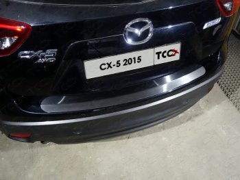2 699 р. Накладка на задний бампер, ТСС Тюнинг  Mazda CX-5  KE (2015-2017) (лист шлифованный 1мм)  с доставкой в г. Калуга. Увеличить фотографию 1