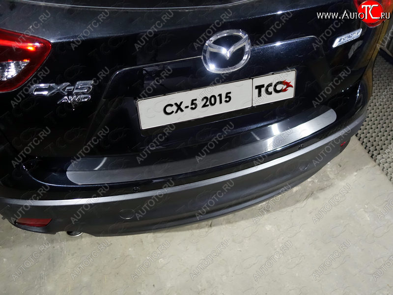 2 699 р. Накладка на задний бампер, ТСС Тюнинг  Mazda CX-5  KE (2015-2017) (лист шлифованный 1мм)  с доставкой в г. Калуга