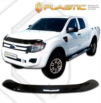 Дефлектор капота CA-Plastic Ford (Форд) Ranger (Ренджер)  RapCab (2011-2016) RapCab дорестайлинг