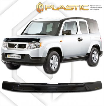 1 839 р. Дефлектор капота CA-Plastic  Honda Element  1 (2008-2011) YH 2-ой рестайлинг (classic черный, без надписи)  с доставкой в г. Калуга. Увеличить фотографию 1