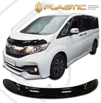Дефлектор капота CA-Plastic Honda (Хонда) StepWagon (Степ)  5 RP1,RP2, RP3, RP4 (2015-2017) 5 RP1,RP2, RP3, RP4 минивэн дорестайлинг