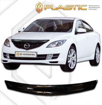 1 589 р. Дефлектор капота (седан) CA-Plastic Mazda Atenza (2007-2012) (Classic черный)  с доставкой в г. Калуга. Увеличить фотографию 1