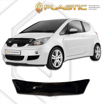 1 679 р. Дефлектор капота CA-Plastic  Mitsubishi Colt ( Z20, Z30 хэтчбэк 3 дв.,  Z30) (2008-2012) рестайлинг, хэтчбэк 5 дв. рестайлинг (classic черный, без надписи)  с доставкой в г. Калуга. Увеличить фотографию 1