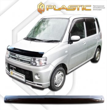 1 679 р. Дефлектор капота CA-Plastic Mitsubishi Toppo H82A хэтчбэк 5 дв. (2008-2013) (classic черный, без надписи)  с доставкой в г. Калуга. Увеличить фотографию 1
