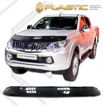 Дефлектор капота CA-Plastic Mitsubishi (Митсубиси) Triton (Тритон)  KKKL (2015-2018) KKKL Double Cab дорестайлинг