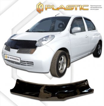 Дефлектор капота CA-Plastic Nissan (Нисан) March (Марч)  3 K12 (2005-2007) 3 K12 хэтчбэк 5 дв. правый руль 1-ый рестайлинг