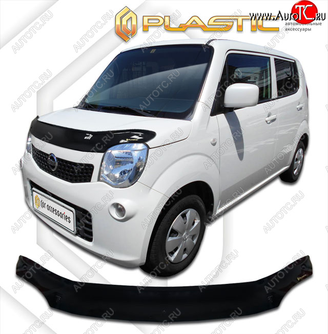 1 759 р. Дефлектор капота CA-Plastic  Nissan Moco  3 (2011-2016) G33 (classic черный, без надписи)  с доставкой в г. Калуга