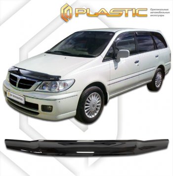 1 799 р. Дефлектор капота CA-Plastic  Nissan Presage  U30 (2001-2003) (classic черный, без надписи)  с доставкой в г. Калуга. Увеличить фотографию 1