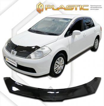 Дефлектор капота CA-Plastic Nissan (Нисан) Tiida Latio (тиида)  C11 (2004-2012) C11 седан