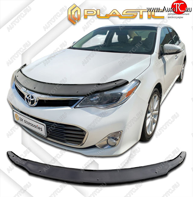 1 839 р. Дефлектор капота CA-Plastic  Toyota Avalon  4 (2012-2018) Правый руль, рестайлинг правый руль (classic черный, без надписи)  с доставкой в г. Калуга