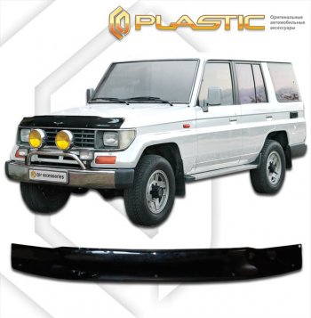 1 839 р. Дефлектор капота CA-Plastic  Toyota Land Cruiser  J70 (1994-2004) (classic черный, без надписи)  с доставкой в г. Калуга. Увеличить фотографию 1