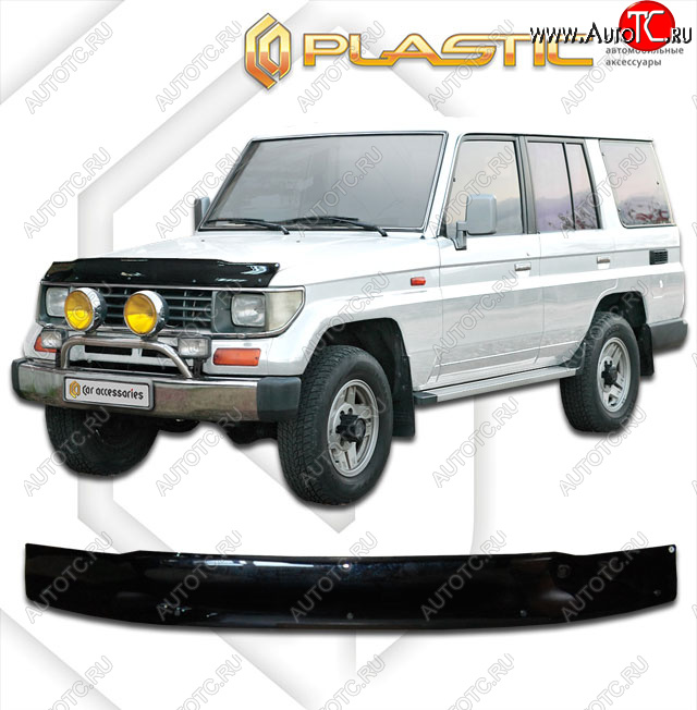 1 839 р. Дефлектор капота CA-Plastic  Toyota Land Cruiser  J70 (1994-2004) (classic черный, без надписи)  с доставкой в г. Калуга