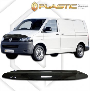1 599 р. Дефлектор капота CA-Plastic  Volkswagen Multivan  T5 (2009-2015) (classic черный, без надписи)  с доставкой в г. Калуга. Увеличить фотографию 1