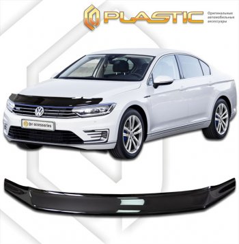 1 799 р. Дефлектор капота CA-Plastic  Volkswagen Passat ( B8,  B8.5) (2015-2024) (classic черный, без надписи)  с доставкой в г. Калуга. Увеличить фотографию 1