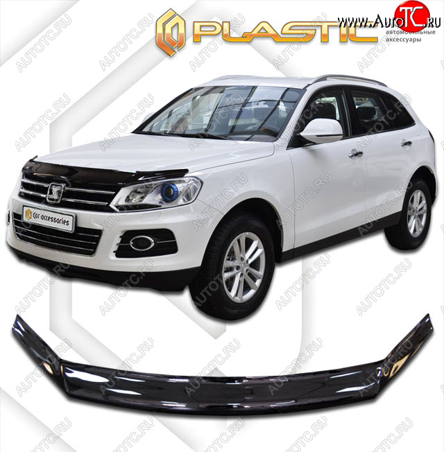 1 839 р. Дефлектор капота CA-Plastic Zotye T600 (2014-2021) (classic черный, без надписи)  с доставкой в г. Калуга