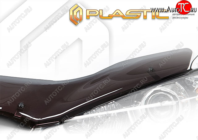 1 989 р. Дефлектор капота CA-Plastic  Peugeot 308  T7 (2011-2014) (classic полупрозрачный, без надписи)  с доставкой в г. Калуга