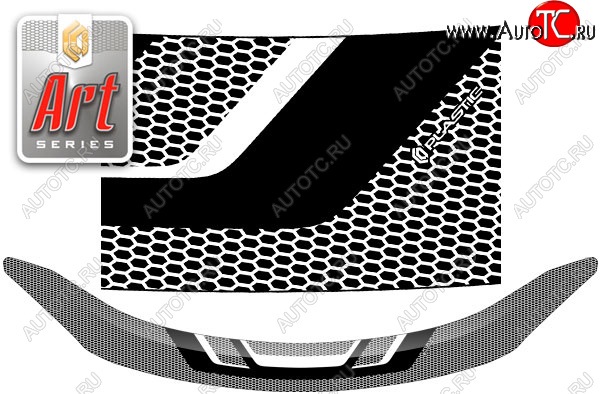 2 399 р. Дефлектор капота CA-Plastic  Nissan Bluebird Sylphy  седан (2012-2024) (серия ART белая)  с доставкой в г. Калуга