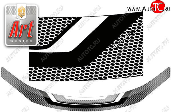 2 349 р. Дефлектор капот CA-Plastic  Toyota Allion  T260 (2016-2021) (серия ART белая)  с доставкой в г. Калуга