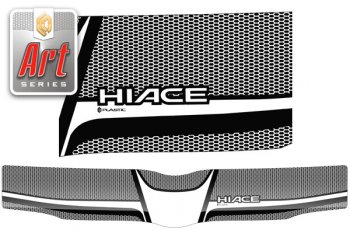 2 599 р. Дефлектор капота (правый руль) CA-Plastic  Toyota Hiace  H200 (2004-2007) (серия ART белая)  с доставкой в г. Калуга. Увеличить фотографию 1