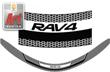 2 349 р. Дефлектор капота CA-Plastic  Toyota RAV4  XA40 (2015-2019)  с доставкой в г. Калуга. Увеличить фотографию 1