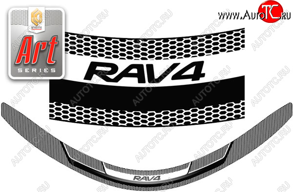 2 349 р. Дефлектор капота CA-Plastic  Toyota RAV4  XA40 (2015-2019)  с доставкой в г. Калуга