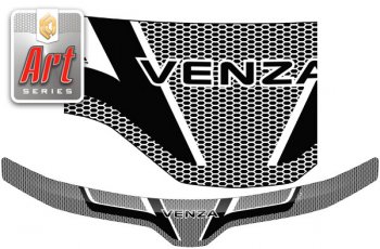 2 599 р. Дефлектор капота CA-Plastic  Toyota Venza  GV10 (2012-2016) (серия ART белая)  с доставкой в г. Калуга. Увеличить фотографию 1