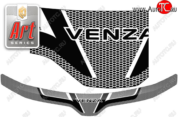 2 599 р. Дефлектор капота CA-Plastic  Toyota Venza  GV10 (2012-2016) (серия ART белая)  с доставкой в г. Калуга