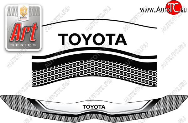2 259 р. Дефлектор капота CA-Plastic  Toyota Verso  R20 (2009-2012) (серия ART белая)  с доставкой в г. Калуга