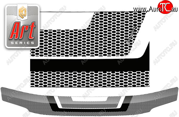 2 159 р. Дефлектор капота CA-Plastic  Toyota Town Ace  3 (1996-2008) (Серия Art черная)  с доставкой в г. Калуга