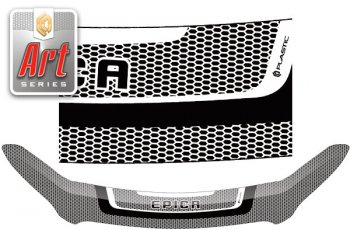2 399 р. Дефлектор капота CA-Plastic  Chevrolet Epica  V250 (2006-2012) (серия ART графит)  с доставкой в г. Калуга. Увеличить фотографию 1