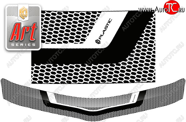 2 259 р. Дефлектор капота CA-Plastic  Toyota Passo Sette (2008-2012) (серия ART графит)  с доставкой в г. Калуга