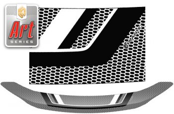 2 059 р. Дефлектор капота CA-Plastic  Toyota Esquire  R80 (2014-2017) (Серия Art серебро)  с доставкой в г. Калуга. Увеличить фотографию 1