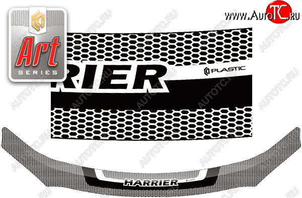 2 099 р. Дефлектор капота (AVU65W, ZSU60W, ZSU65W) CA-Plastic  Toyota Harrier  XU60 (2013-2020) (Серия Art серебро)  с доставкой в г. Калуга