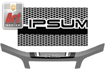 2 199 р. Дефлектор капота CA-Plastic  Toyota Ipsum  SXM10 (1998-2001) (Серия Art серебро)  с доставкой в г. Калуга. Увеличить фотографию 1