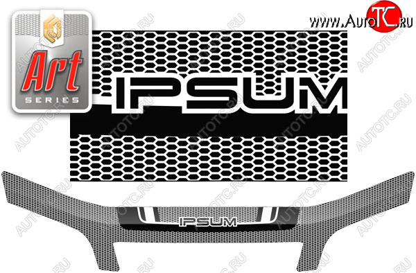 2 199 р. Дефлектор капота CA-Plastic  Toyota Ipsum  SXM10 (1998-2001) (Серия Art серебро)  с доставкой в г. Калуга