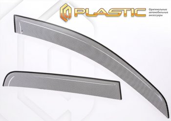 1 839 р. Дефлектора окон (фургон) CA-Plastic  Лада Ларгус (2012-2021) (шелкография черная)  с доставкой в г. Калуга. Увеличить фотографию 1