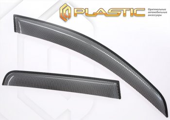 Дефлектора окон CA-Plastic Skoda (Шкода) Octavia (Октавия)  A7 (2016-2020) A7 рестайлинг лифтбэк  (шелкография карбон-серебро)