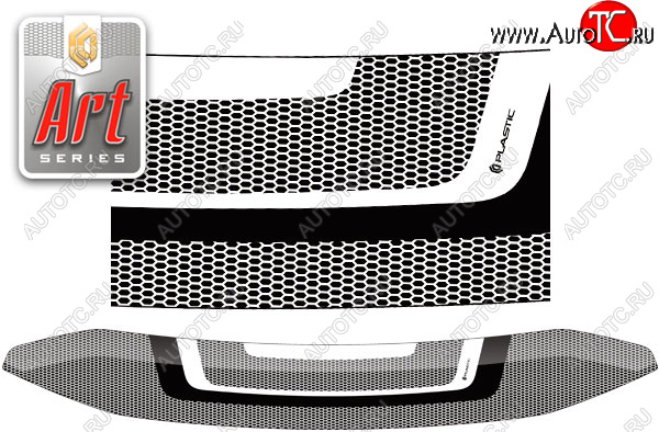 1 999 р. Дефлектор капота CA-Plastic  Volkswagen Multivan  T5 (2009-2015) рестайлинг (Серия Art черная)  с доставкой в г. Калуга