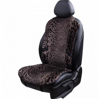 16 777 215 р. Накидка на сиденье (1 место Р. 7415 натур. мех) Меховая Lord Autofashion Toyota Allion T260 седан дорестайлинг (2007-2010) (рысь-леопард на коричневом, строчка чёрная)  с доставкой в г. Калуга. Увеличить фотографию 1