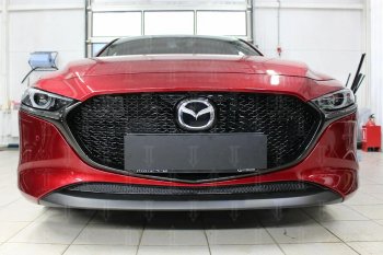 3 599 р. Защитная сетка в бампер (низ, ячейка 4х10 мм) Alfeco Премиум Mazda 3/Axela BP хэтчбэк (2019-2024) (Чёрная)  с доставкой в г. Калуга. Увеличить фотографию 2