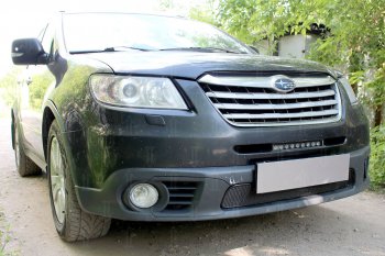 3 989 р. Защитная сетка в бампер (низ, ячейка 4х10 мм) Стрелка11 Премиум Subaru Tribeca (2008-2014) (Чёрная)  с доставкой в г. Калуга. Увеличить фотографию 2