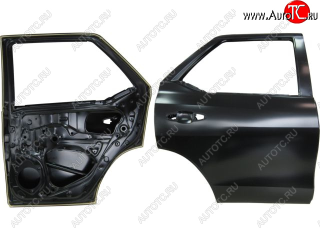 26 649 р. Правая дверь задняя BodyParts Toyota Fortuner AN160 дорестайлинг (2015-2020) (Неокрашенная)  с доставкой в г. Калуга