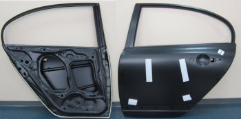 16 749 р. Левая дверь задняя BodyParts Honda Civic 8 FD рестайлинг седан (2009-2011) (Неокрашенная)  с доставкой в г. Калуга. Увеличить фотографию 1