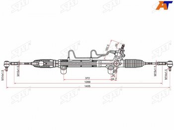 12 449 р. Рейка рулевая LHD SAT Toyota Fortuner AN50/AN60 дорестайлинг (2004-2008)  с доставкой в г. Калуга. Увеличить фотографию 1