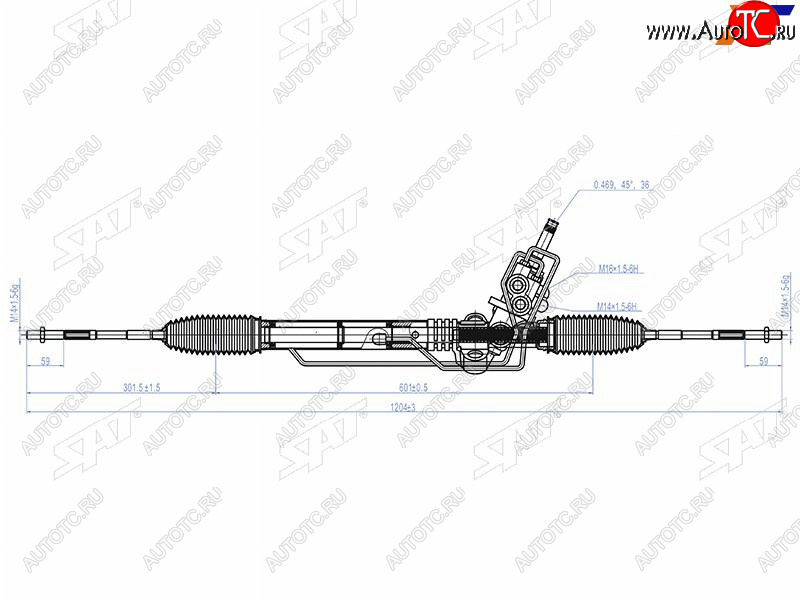 17 749 р. Рейка рулевая RHD SAT  Subaru Impreza  GH - Legacy ( BL/B13,  BL,B13)  с доставкой в г. Калуга