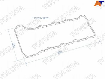 1 399 р. Прокладка клапанной крышки (3URFE) TOYOTA №1  Lexus LX  570 (2007-2015)  с доставкой в г. Калуга. Увеличить фотографию 1