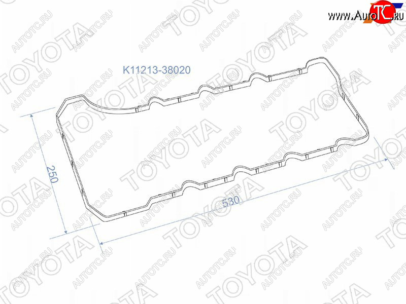 1 399 р. Прокладка клапанной крышки (3URFE) TOYOTA №1  Lexus LX  570 (2007-2015)  с доставкой в г. Калуга
