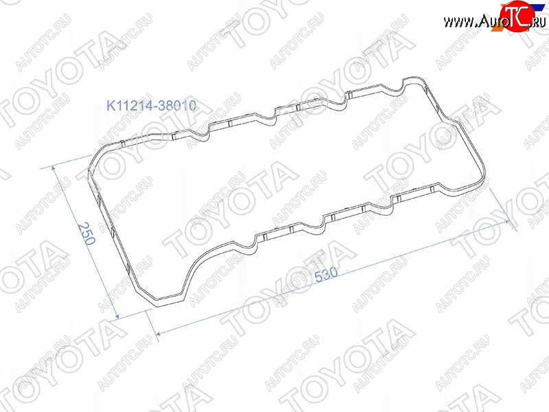 1 489 р. Прокладка клапанной крышки (3URFE) TOYOTA  Lexus LX  570 (2007-2015)  с доставкой в г. Калуга