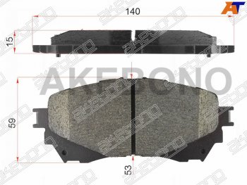 3 099 р. Колодки тормозные AKEBONO (передние)  Mazda 6  GJ (2012-2018)  с доставкой в г. Калуга. Увеличить фотографию 1